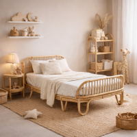 Rotan kleuter bed Farel